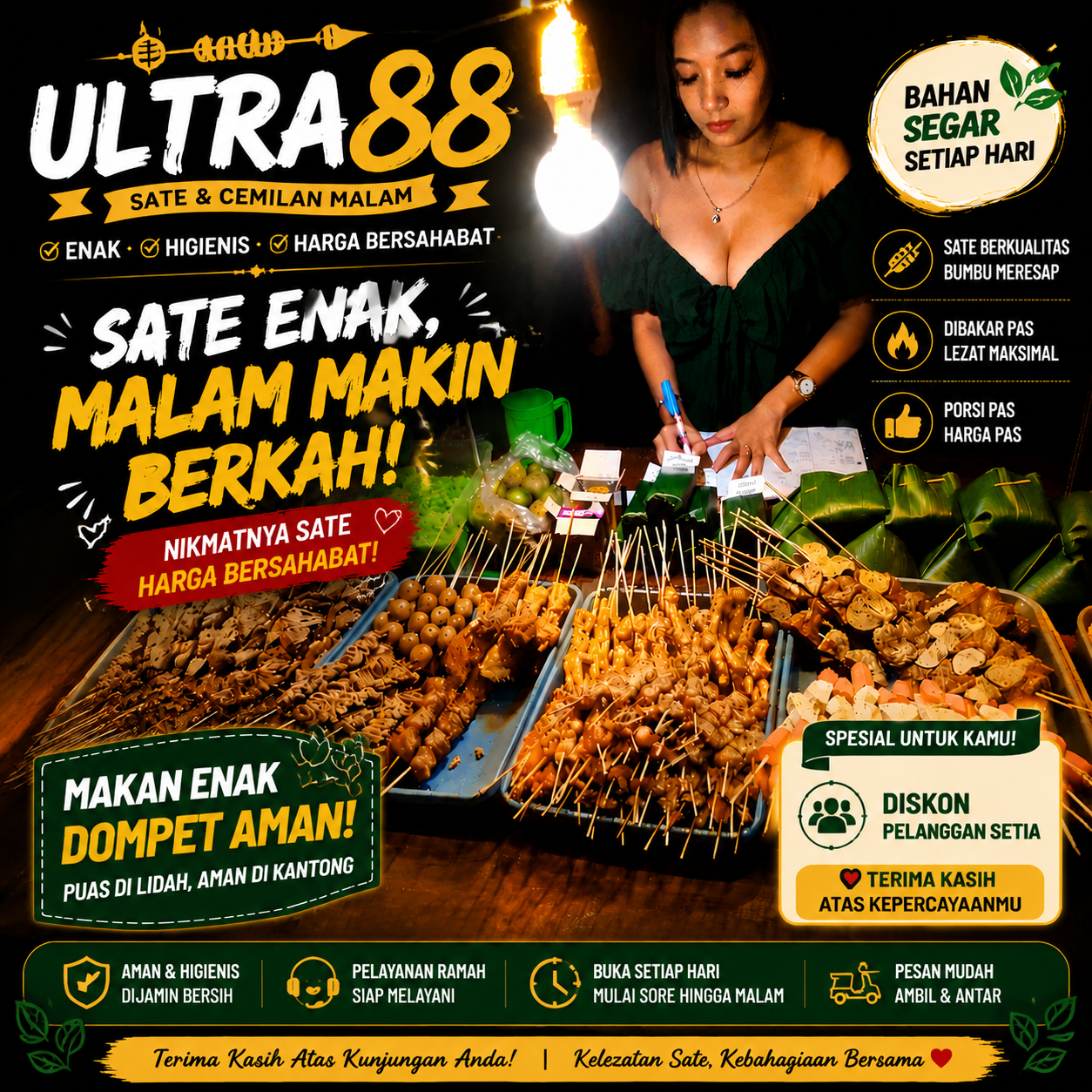 ULTRA88 # Nemenin Begadang Sambil Berbagi Makan Sate Malam Ini